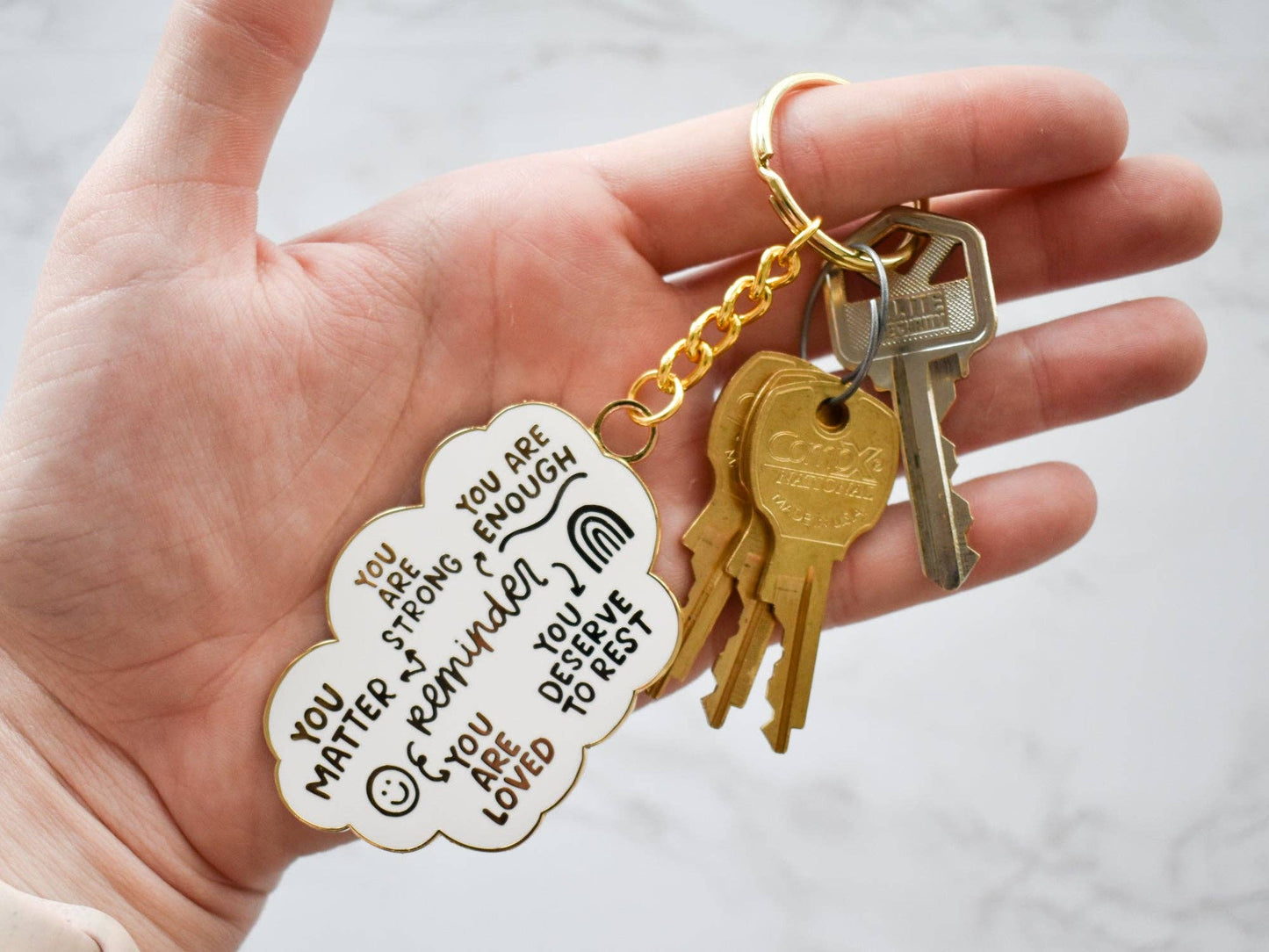 Affirmation Reminders Keychain - Simply Graced Mama