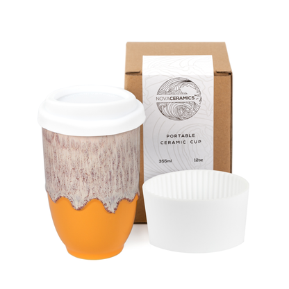 Grapefruit Portable Ceramic Cup