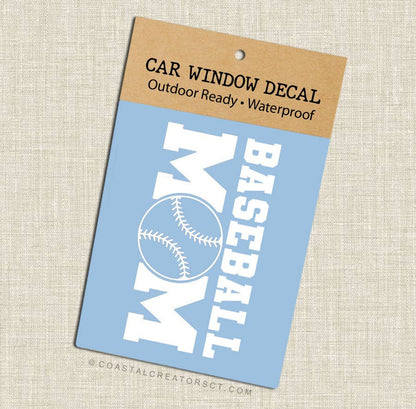 Baseball Mom Vinyl Window Sticker Decal