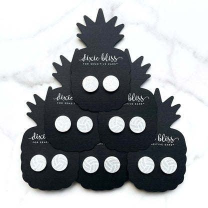 Volleyball stud earrings