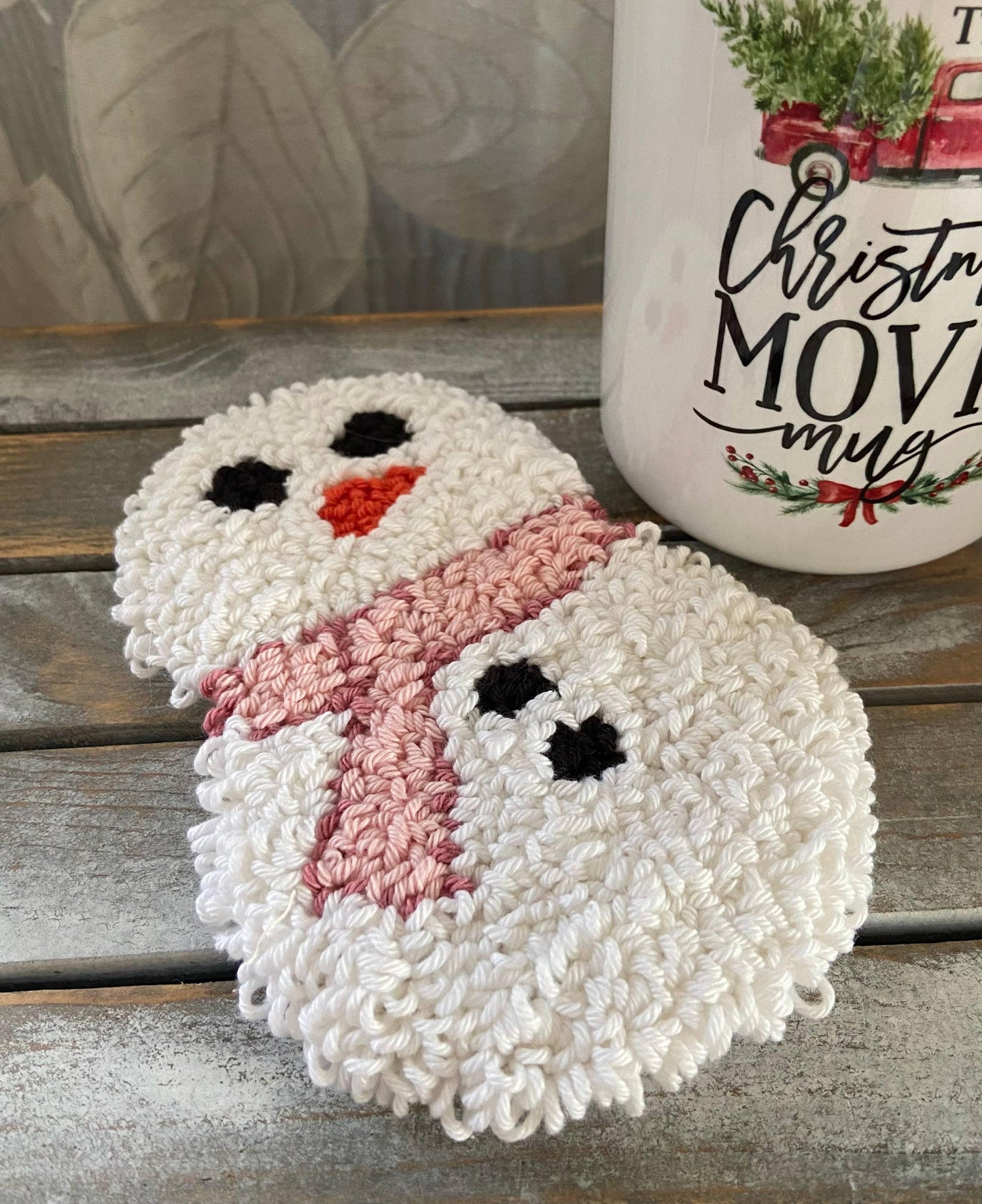 Snowman Mug Rug/Coaster - Simply Graced Mama