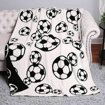 Soccer Reversible Throw Blanket - Simply Graced Mama