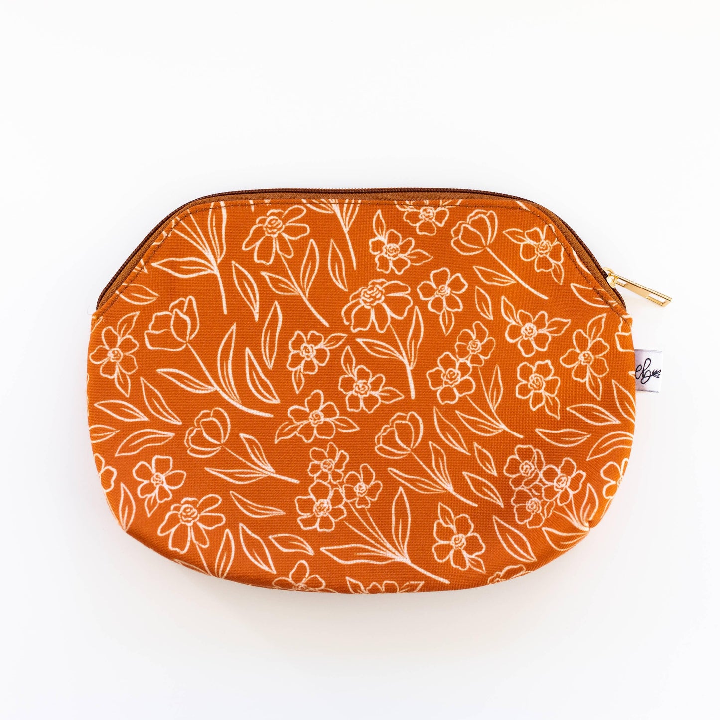 Terracotta Floral Zipper Pouch - Simply Graced Mama