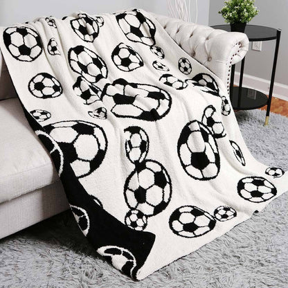 Soccer Reversible Throw Blanket - Simply Graced Mama