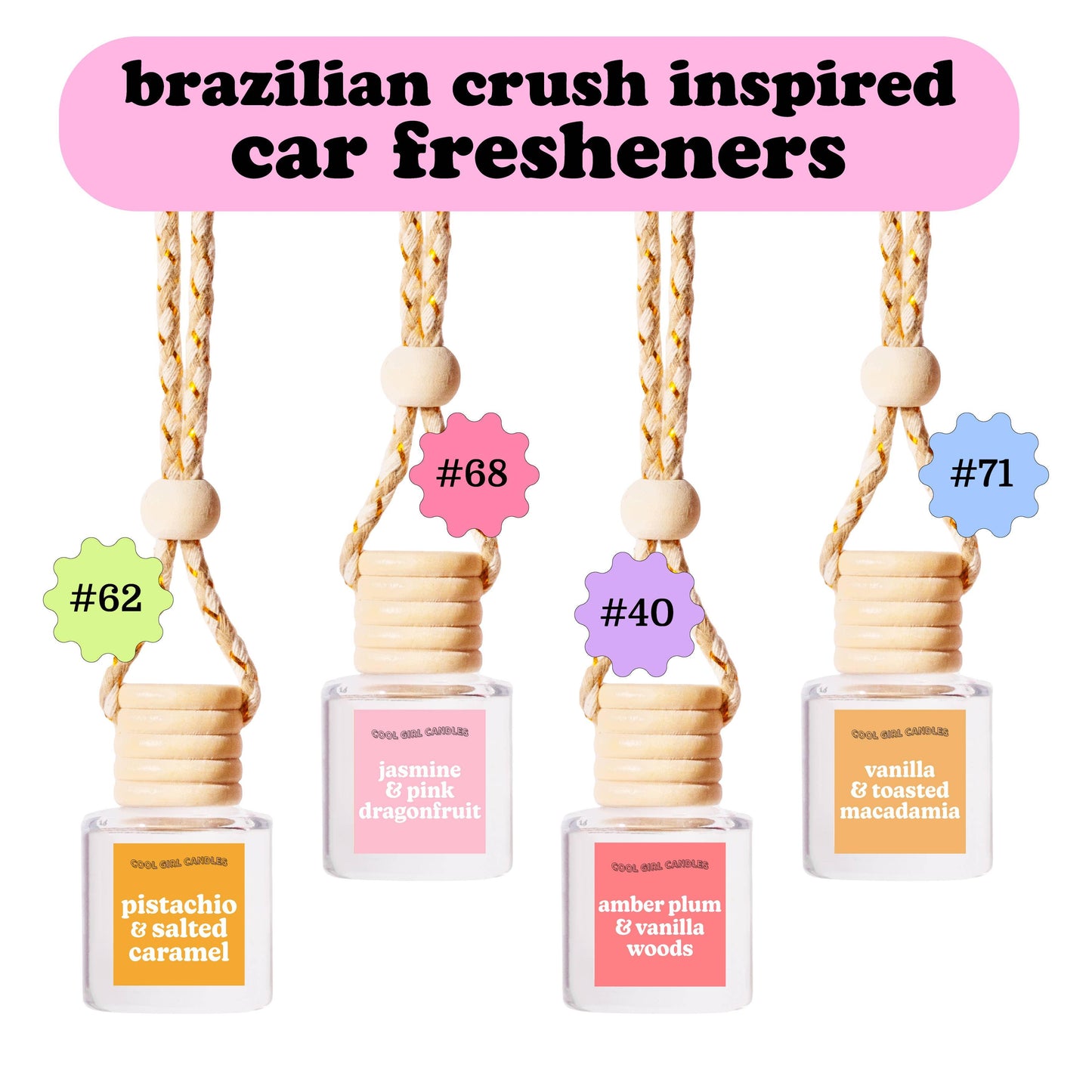 Amber Plum & Vanilla Woods Scented Car Freshener - Simply Graced Mama