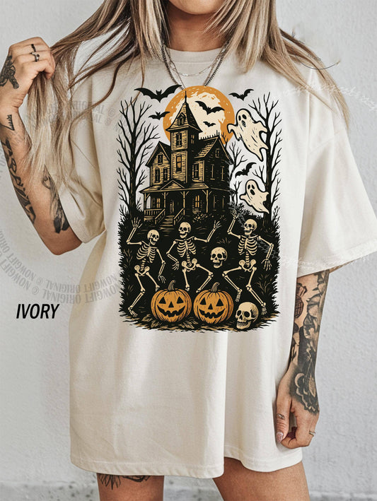Haunted House Halloween Graphic Tee