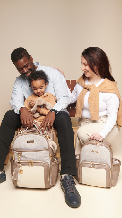 Vanilla Latte Itzy Mini Plus™ Diaper Bag Backpack - Simply Graced Mama