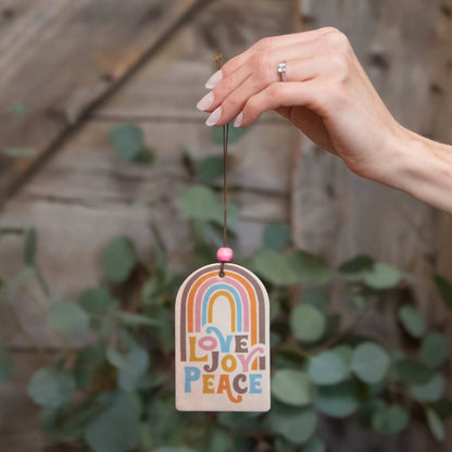 Love Joy Peace Rainbow Car Air Freshener