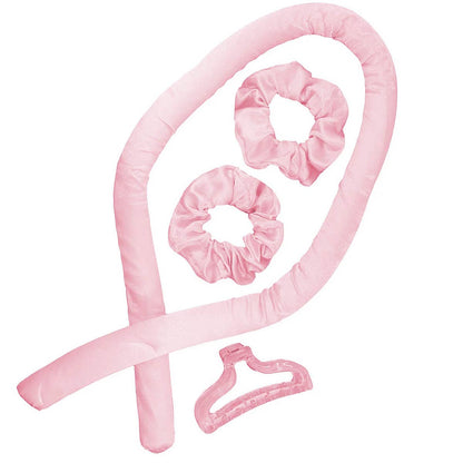 Heatless Satin Curler Set-effortless curls, no heat damage: PINK