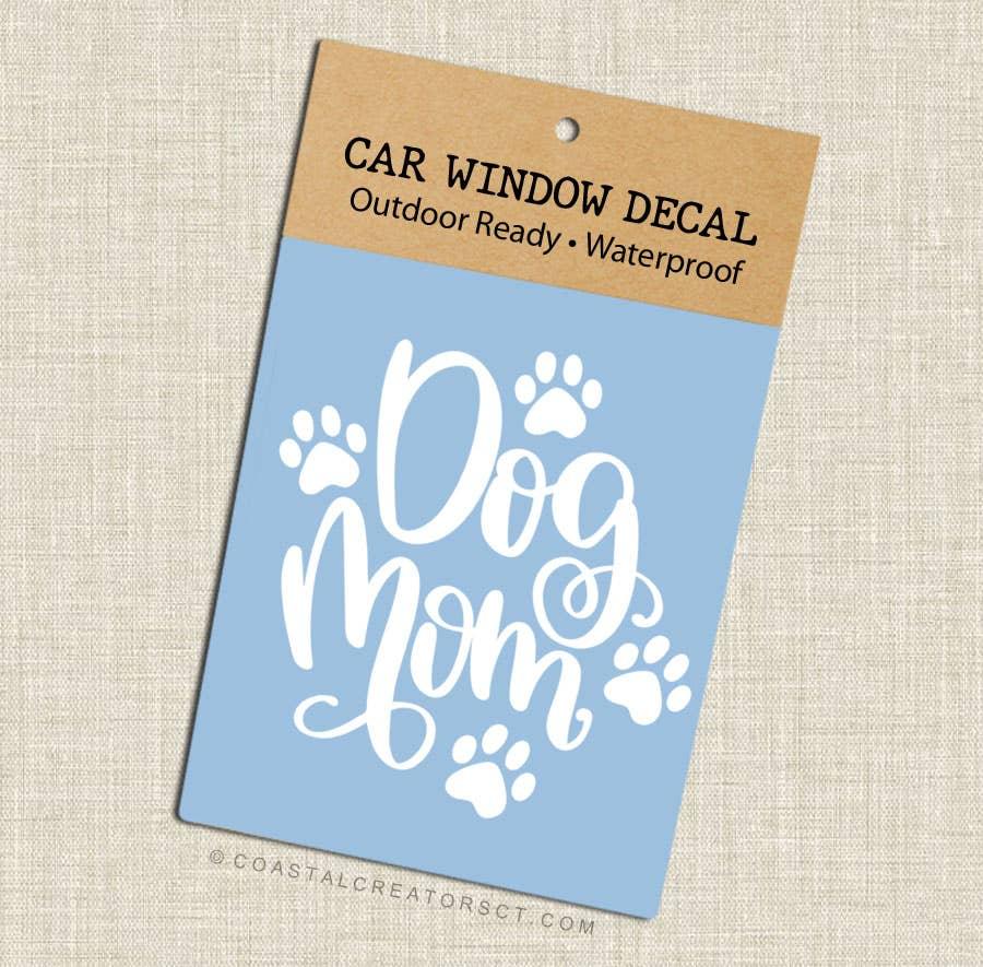 Dog Mom White Vinyl Car Window Decal - Simply Graced Mama