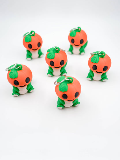 3D Printed Pumpkin Dino Keychain