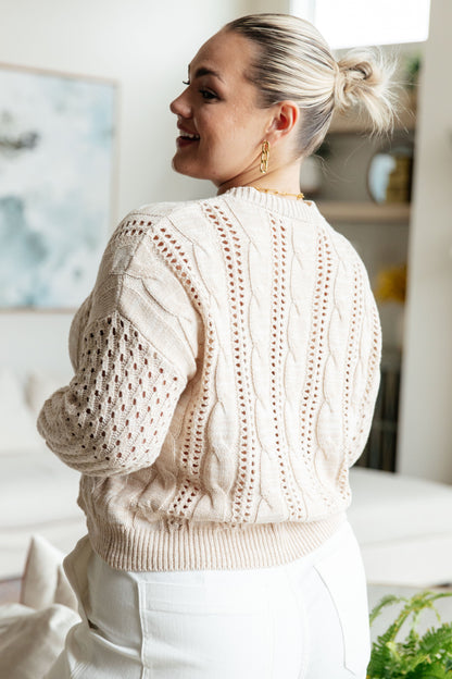 A Note of Thanks Cable Knit Sweater - Simply Graced Mama