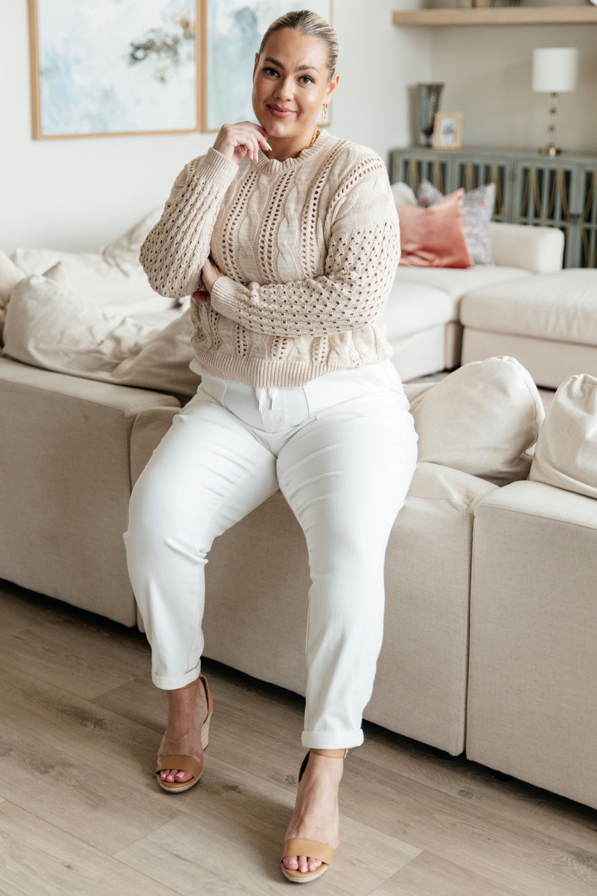 A Note of Thanks Cable Knit Sweater - Simply Graced Mama