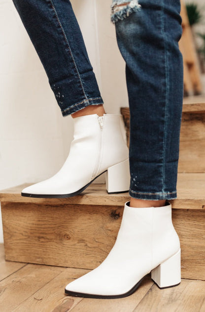 Amari Ankle Boots in White - Simply Graced Mama