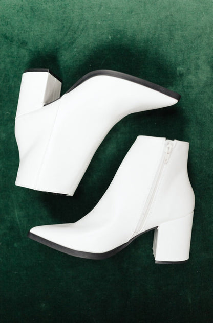 Amari Ankle Boots in White - Simply Graced Mama