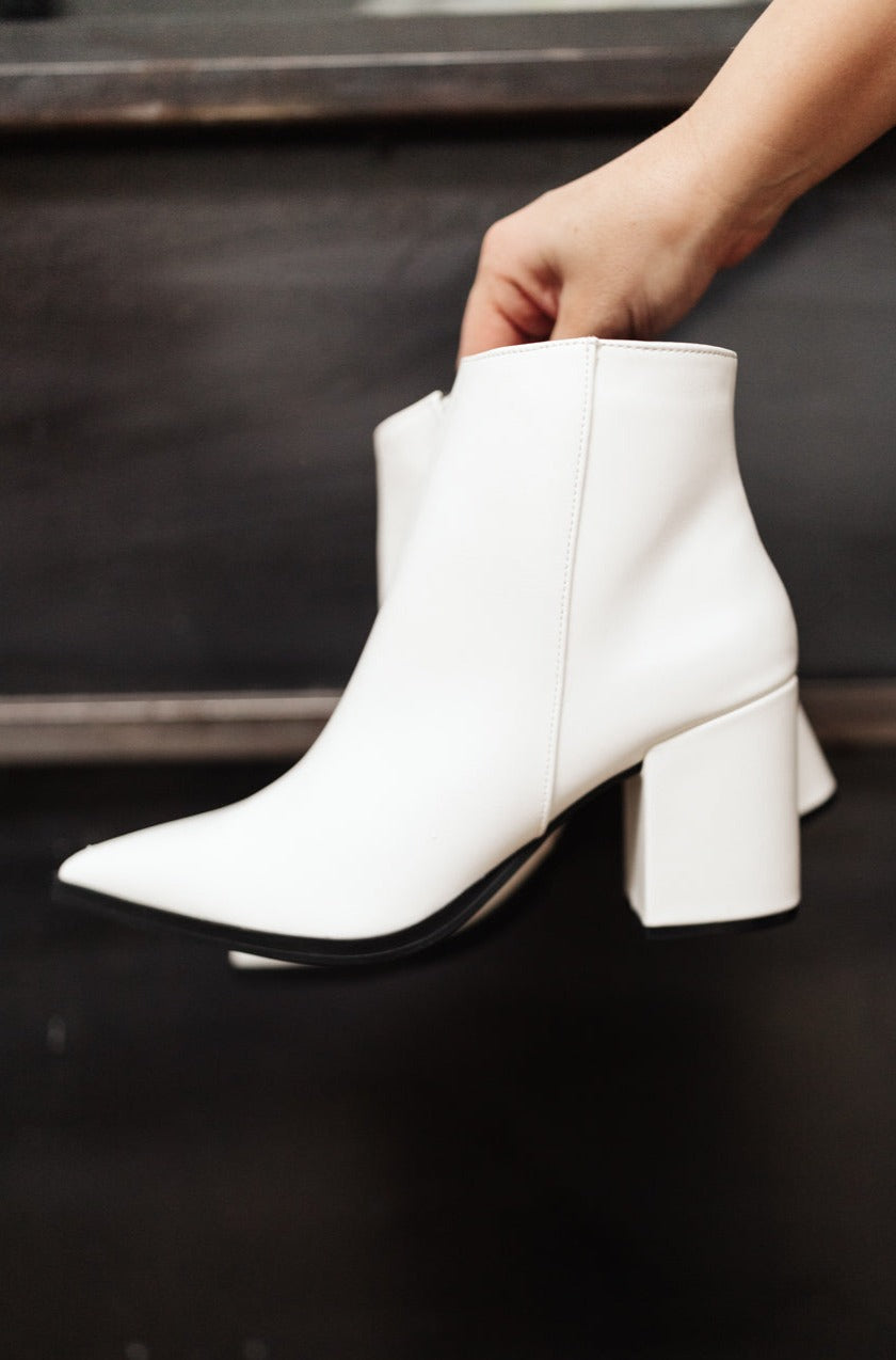 Amari Ankle Boots in White - Simply Graced Mama