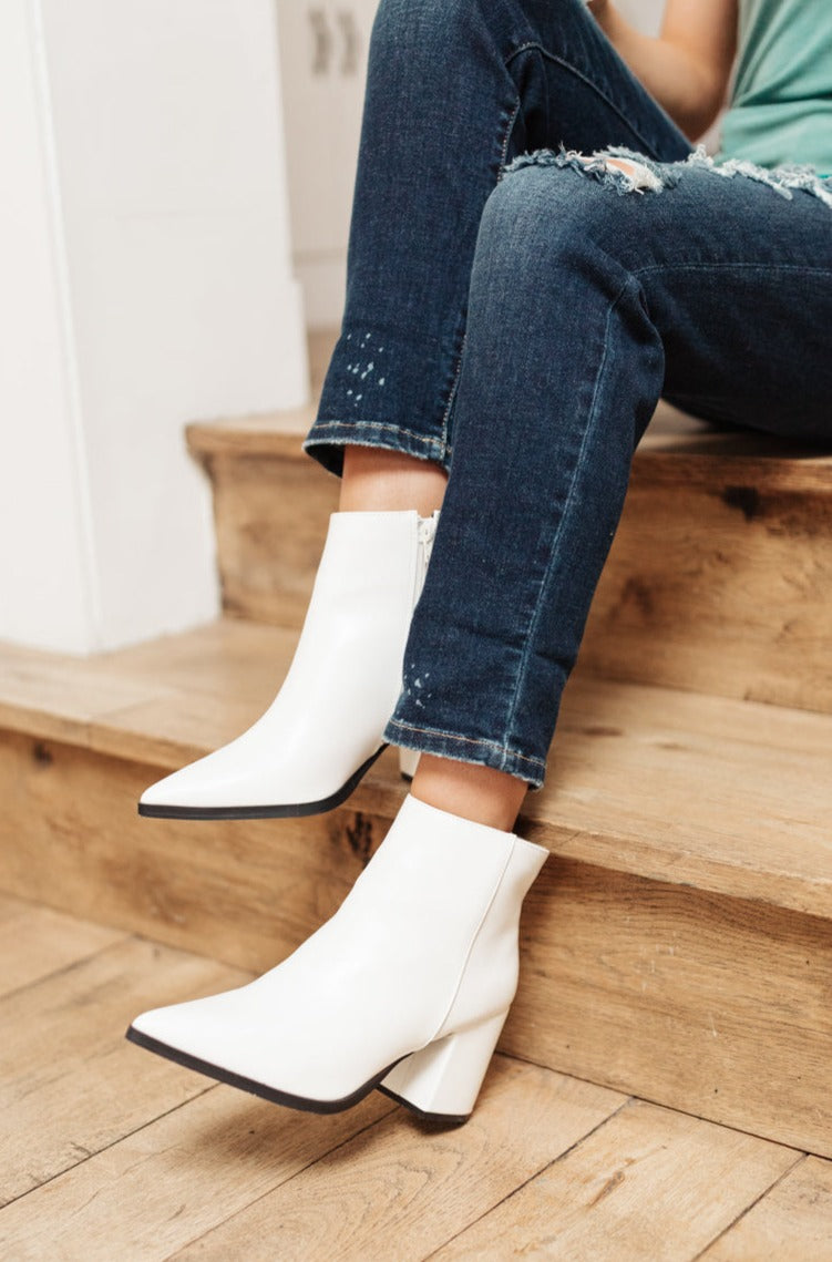 Amari Ankle Boots in White - Simply Graced Mama