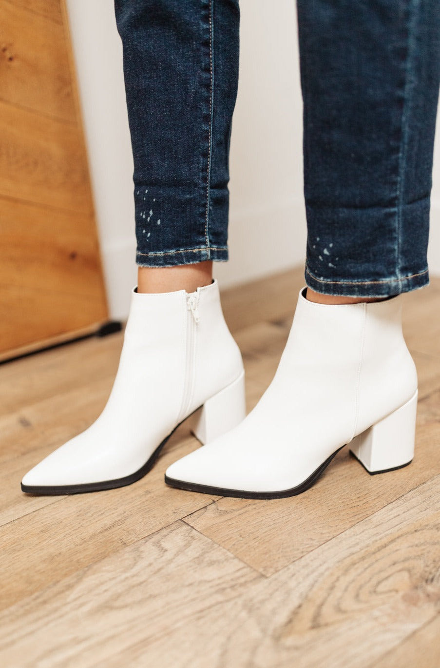 Amari Ankle Boots in White - Simply Graced Mama