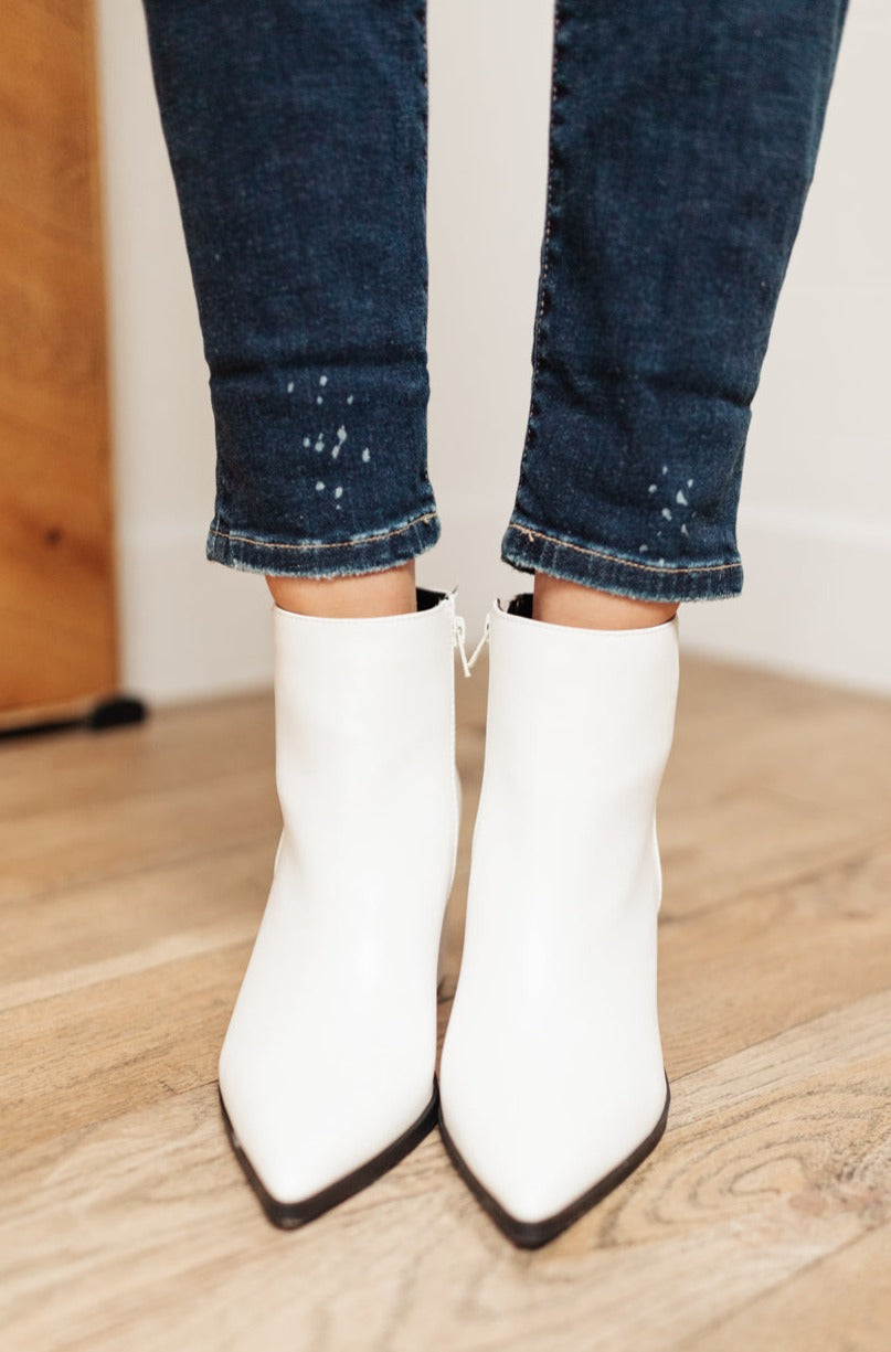 Amari Ankle Boots in White - Simply Graced Mama