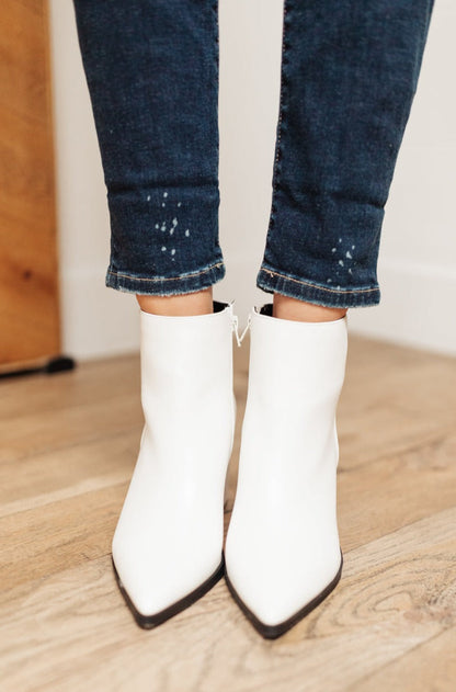 Amari Ankle Boots in White - Simply Graced Mama