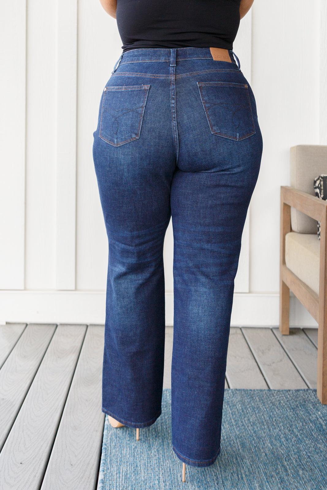 Arlo High Rise Button-Fly Straight Jeans - Simply Graced Mama