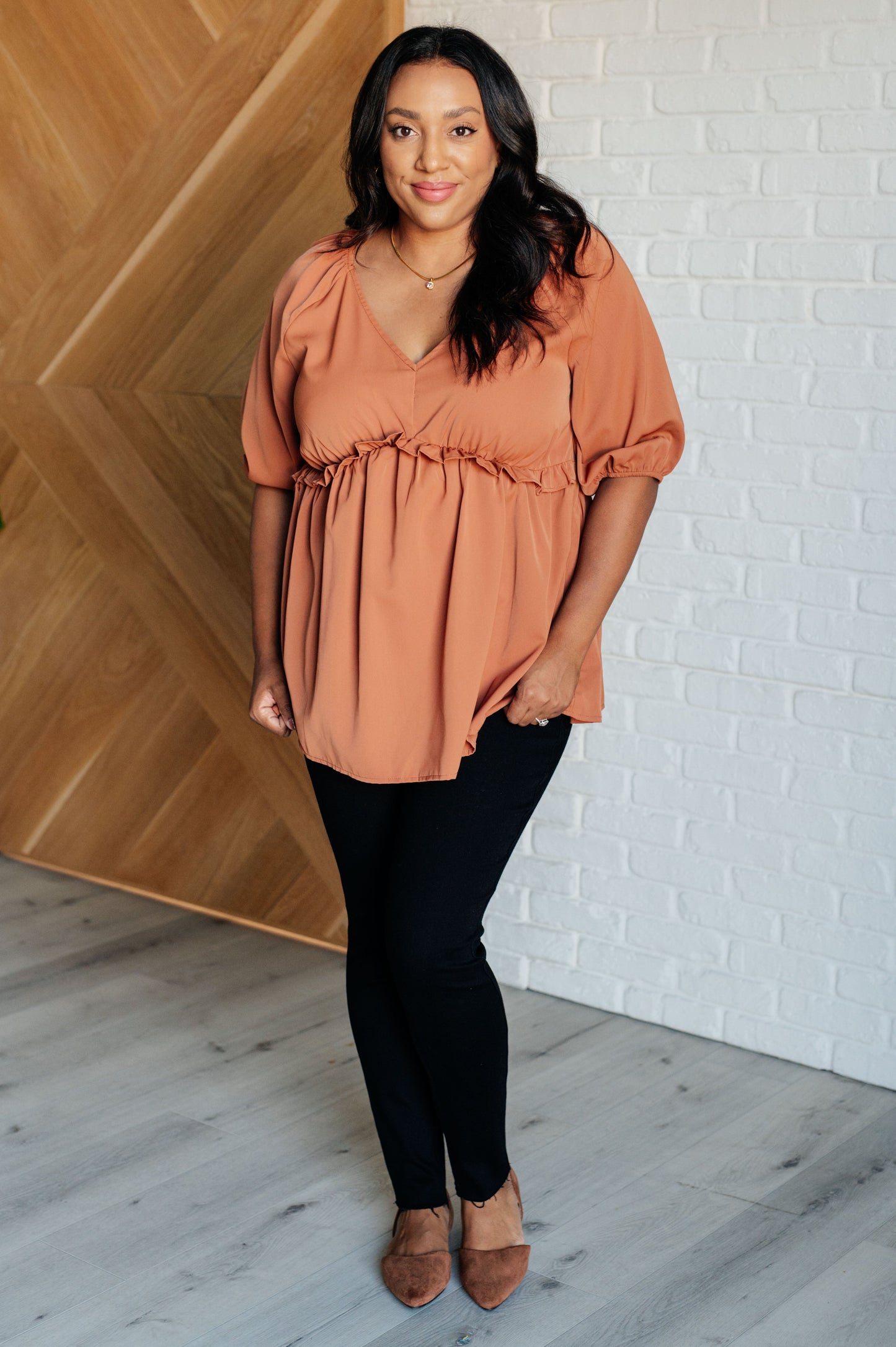 Better Than Ever Ruffle Detail Blouse - Simply Graced Mama