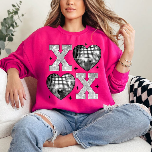 XOXO Disco Graphic Sweatshirt - Simply Graced Mama