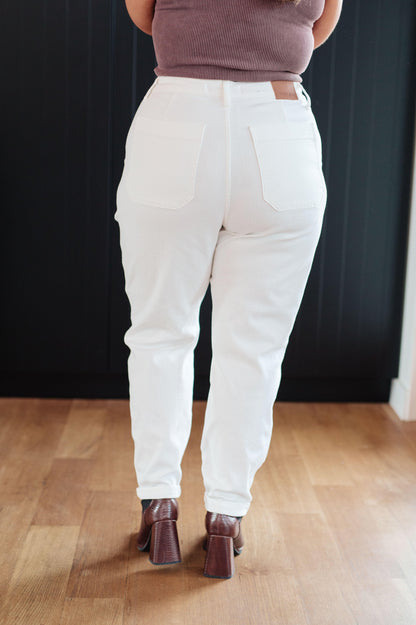 Charlene High Rise Jogger in Ecru - Simply Graced Mama