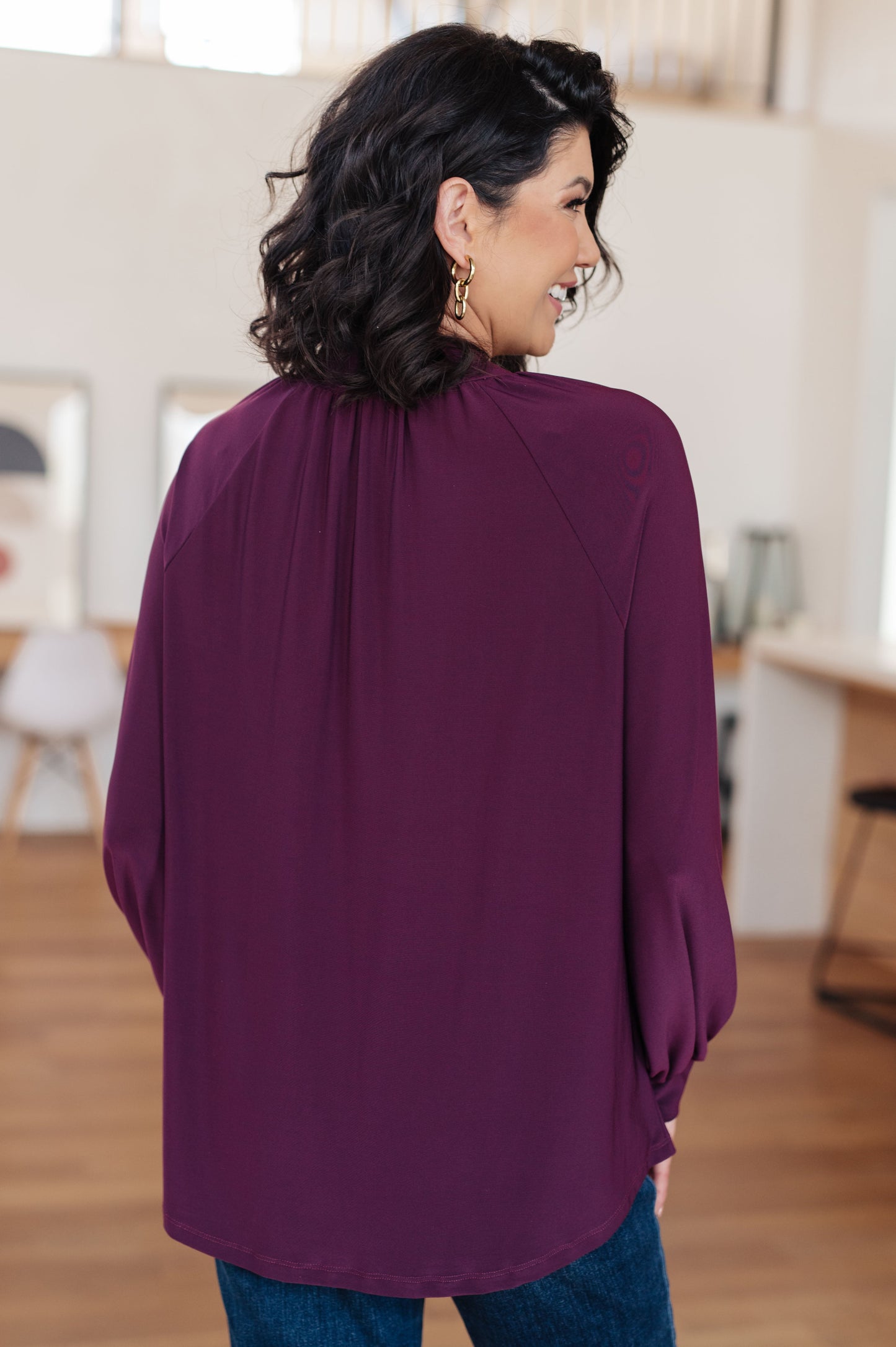 Closing Time Mock Neck Blouse - Simply Graced Mama