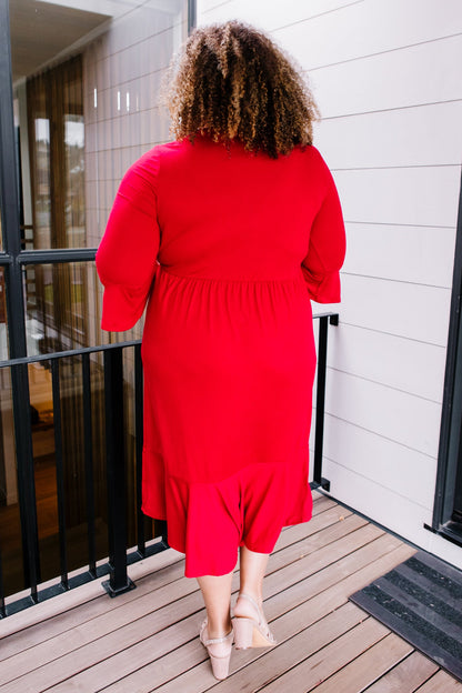 Cloudy Skies Dress in Crimson - Simply Graced Mama