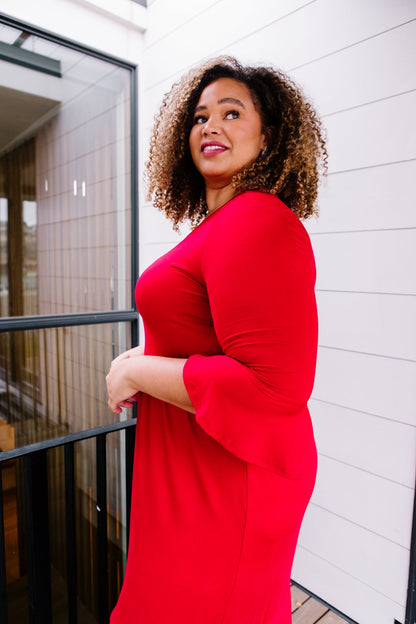 Cloudy Skies Dress in Crimson - Simply Graced Mama