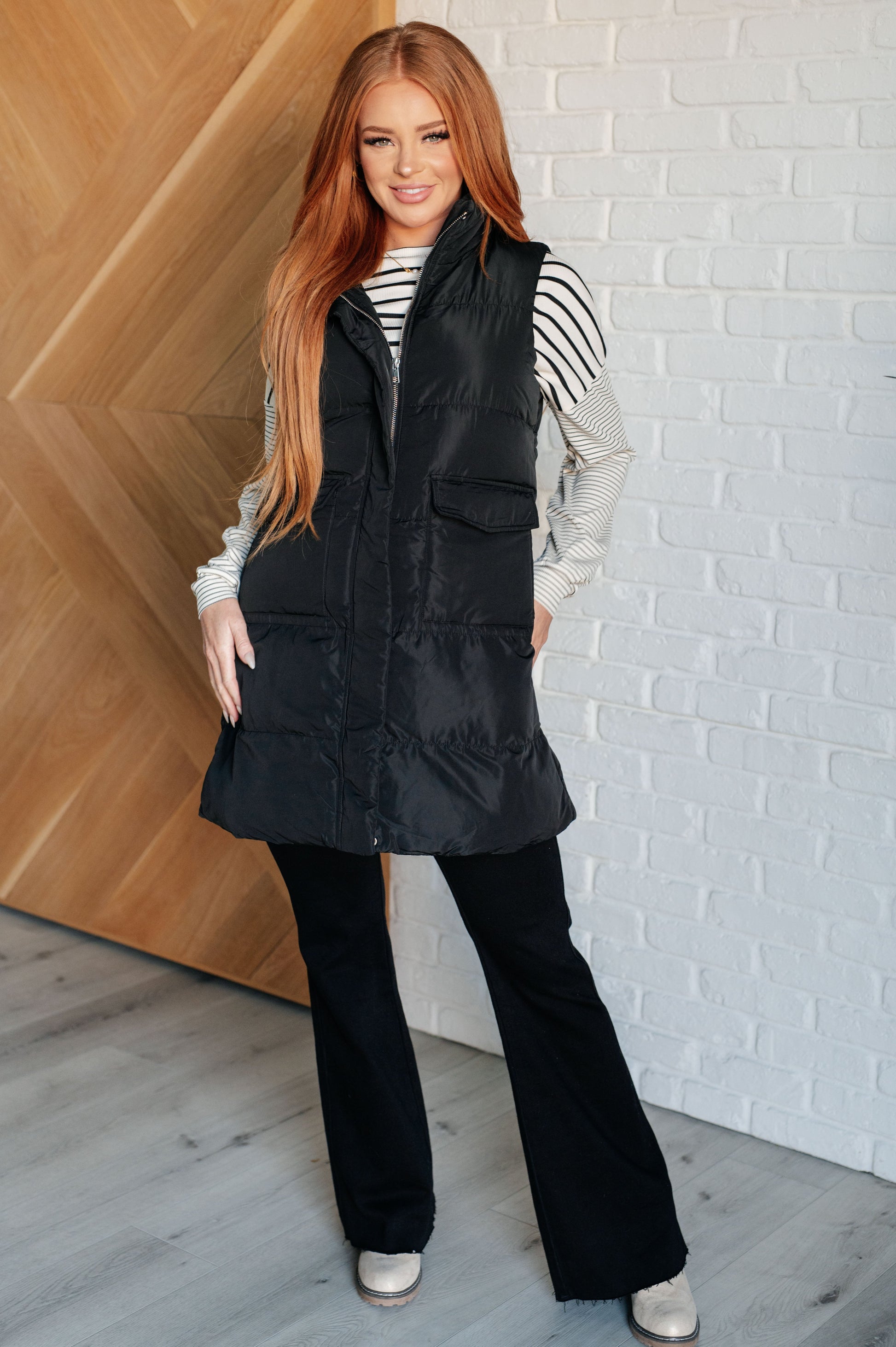 Cold and Calculated Longline Puffer Vest - Simply Graced Mama