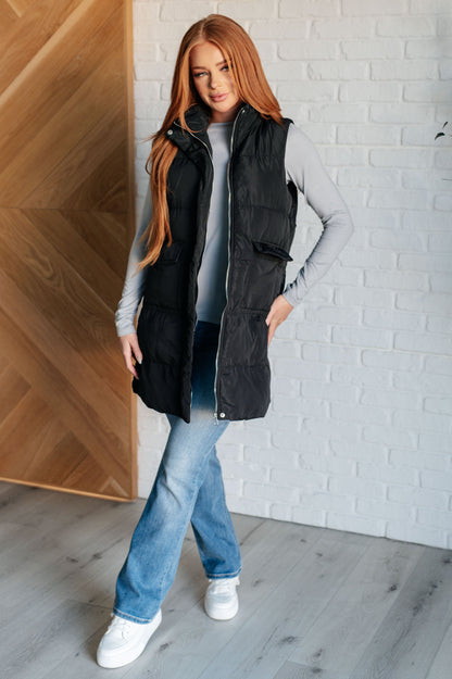 Cold and Calculated Longline Puffer Vest - Simply Graced Mama