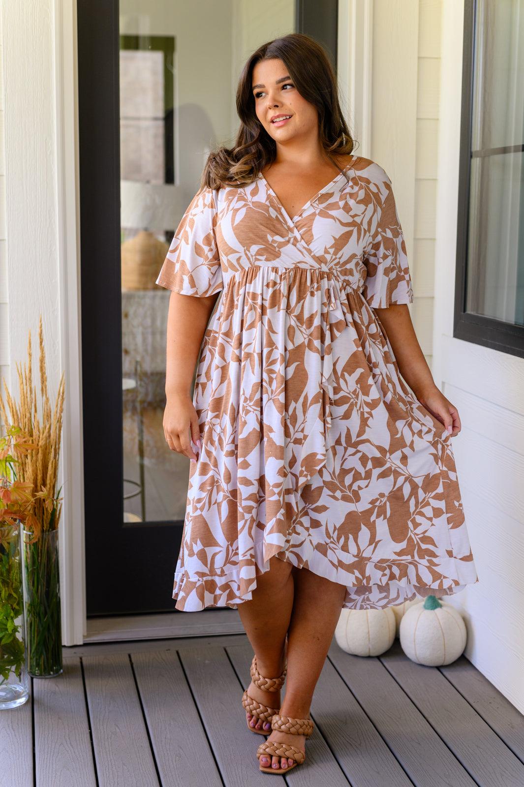 Conversation Starter Floral Faux Wrap Dress - Simply Graced Mama