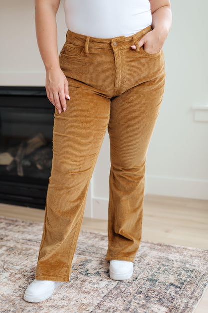 Cordelia Bootcut Corduroy Pants in Camel - Simply Graced Mama