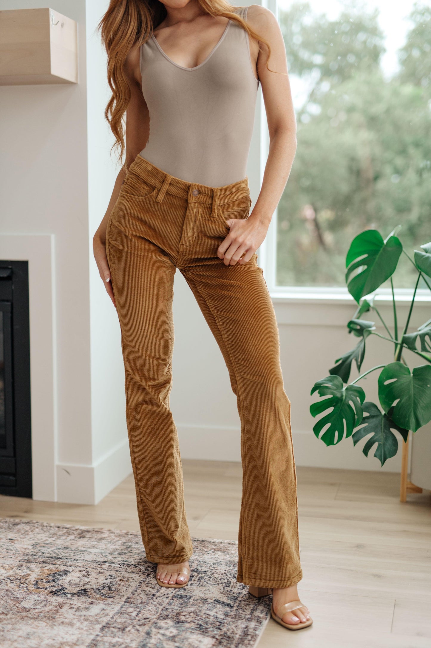 Cordelia Bootcut Corduroy Pants in Camel - Simply Graced Mama