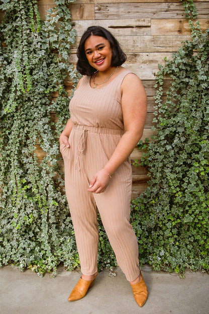 Cruiser Jumpsuit in Tan - Simply Graced Mama