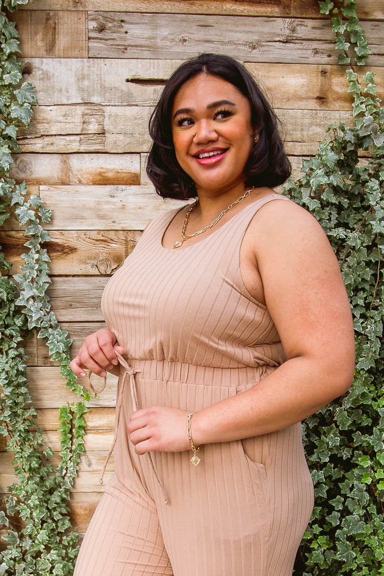 Cruiser Jumpsuit in Tan - Simply Graced Mama