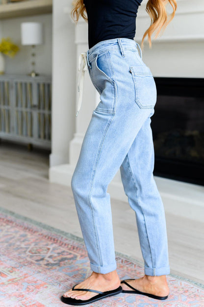 Cooper High Rise Vintage Denim Jogger - Simply Graced Mama