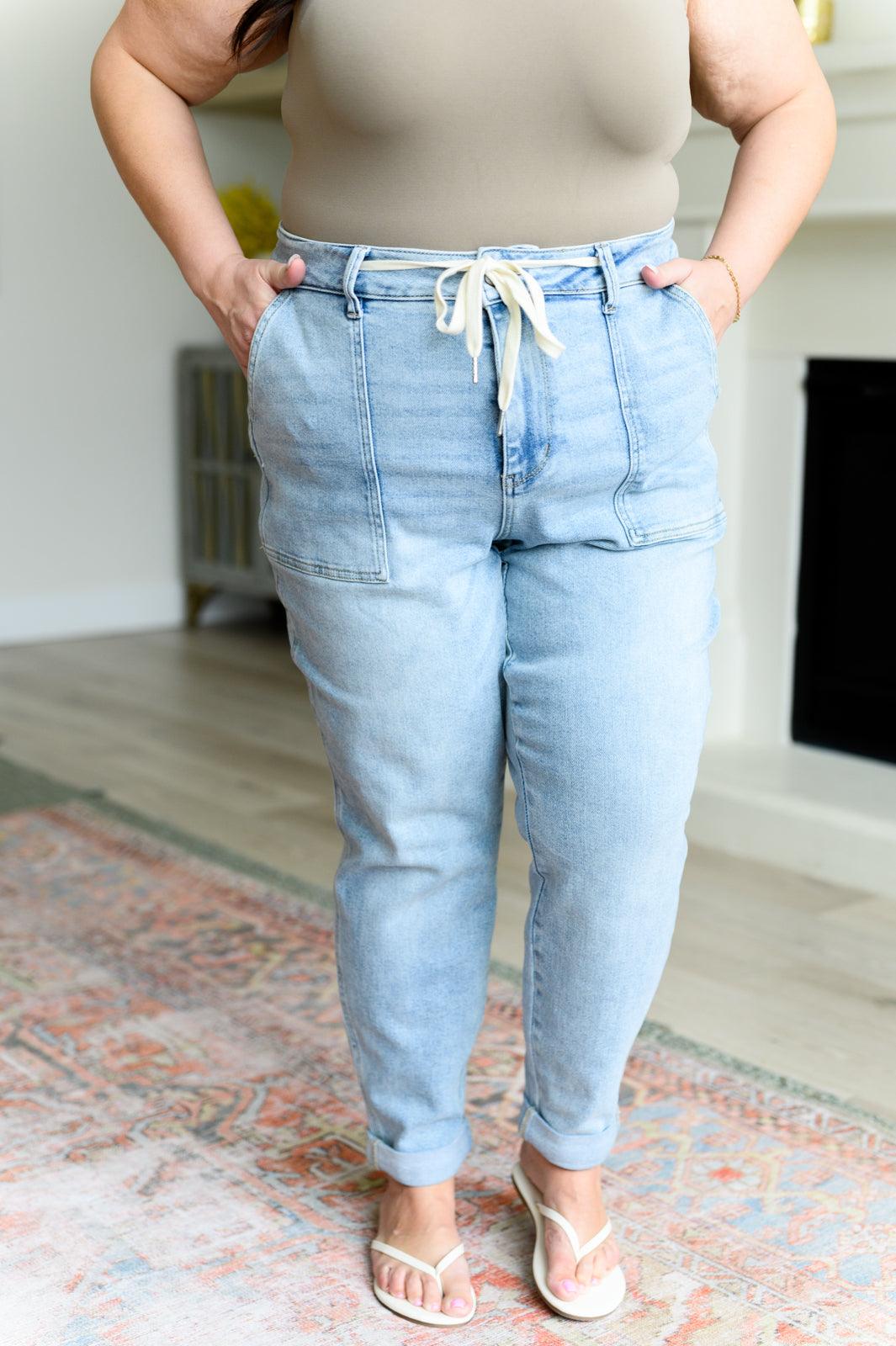 Cooper High Rise Vintage Denim Jogger - Simply Graced Mama