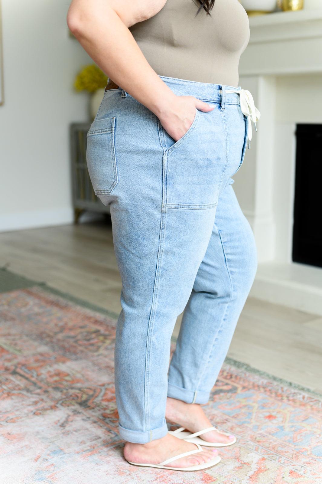 Cooper High Rise Vintage Denim Jogger - Simply Graced Mama