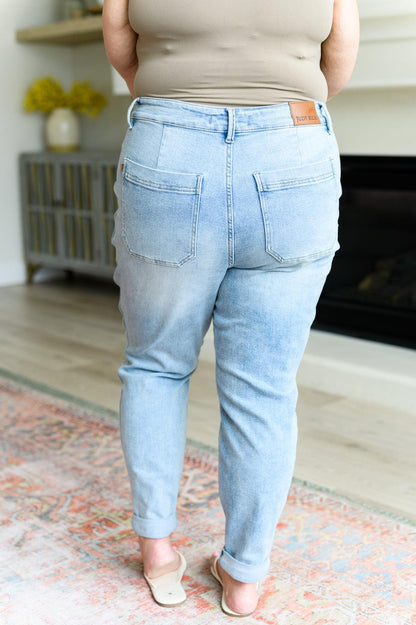 Cooper High Rise Vintage Denim Jogger - Simply Graced Mama