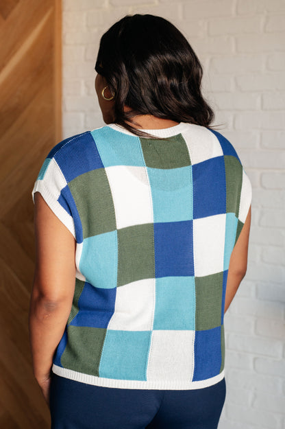 Disco Darling Checkered Sleeveless Sweater - Simply Graced Mama