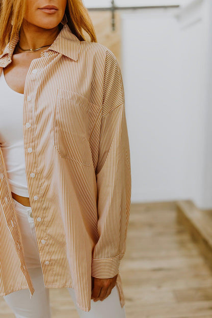 Easy On The Eyes Striped Button Up - Simply Graced Mama