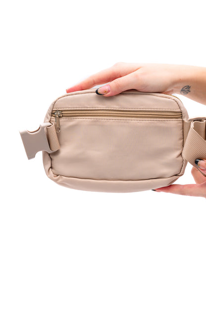 Everywhere I Go Crossbody Belt Bag in Khaki - Simply Graced Mama