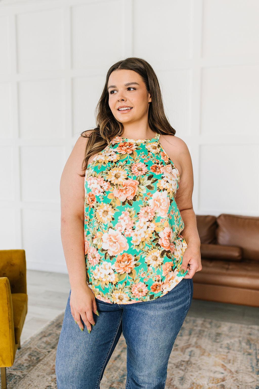 Fiddle Dee Dee Floral Halter Top - Simply Graced Mama