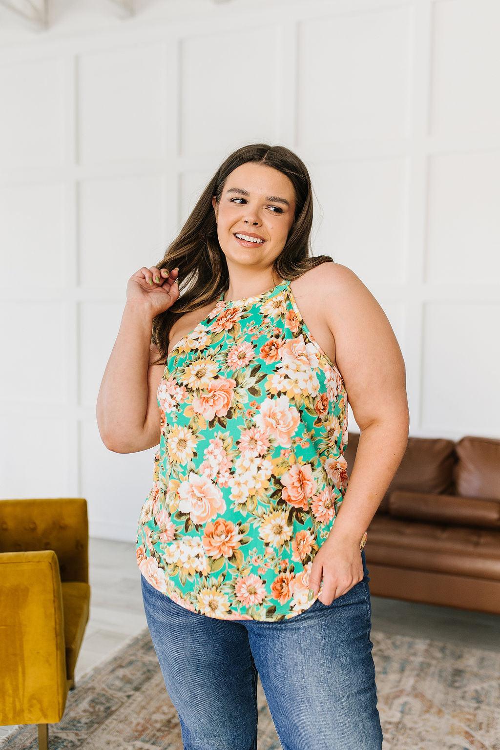 Fiddle Dee Dee Floral Halter Top - Simply Graced Mama