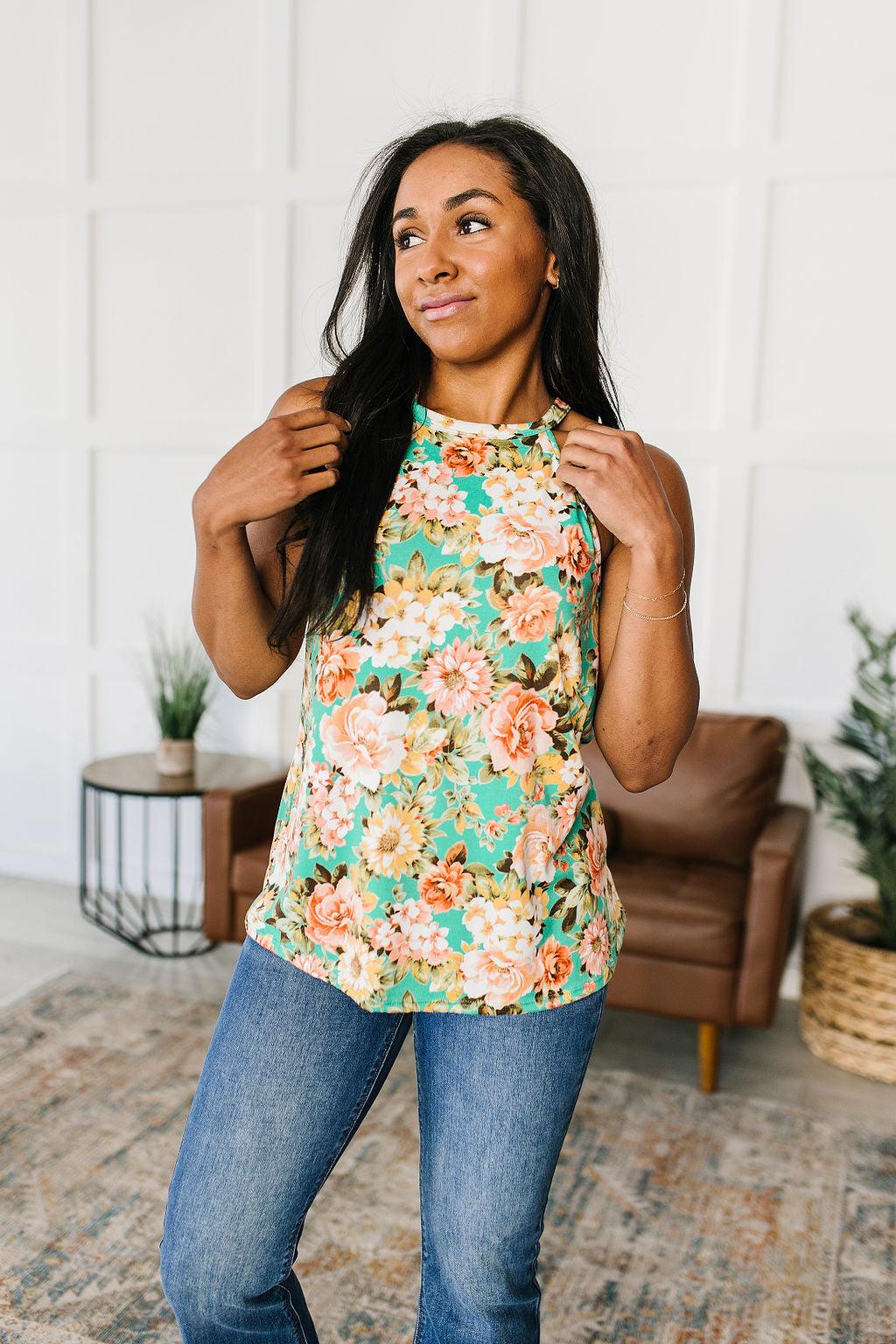 Fiddle Dee Dee Floral Halter Top - Simply Graced Mama