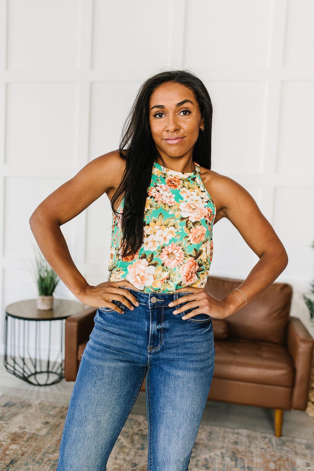 Fiddle Dee Dee Floral Halter Top - Simply Graced Mama