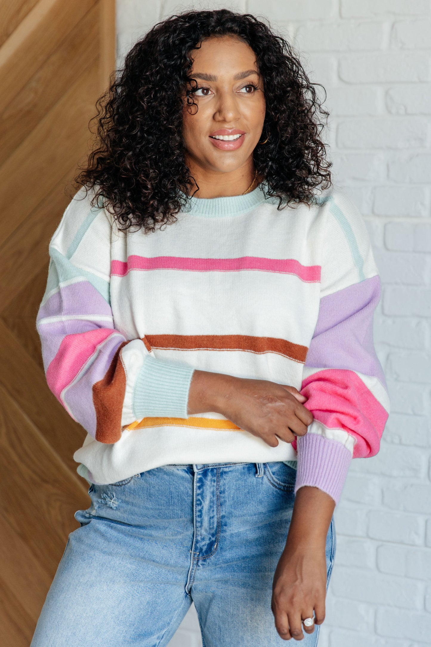 Flawless Features Striped Sweater - Simply Graced Mama